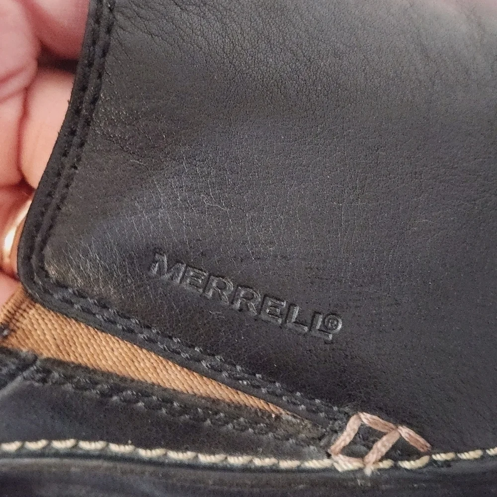 Merrell Zen Black Mens Leather Slip On Shoes Sz. 13_6